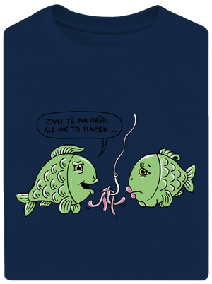 Háček unisex tričko oversized Midnight Blue