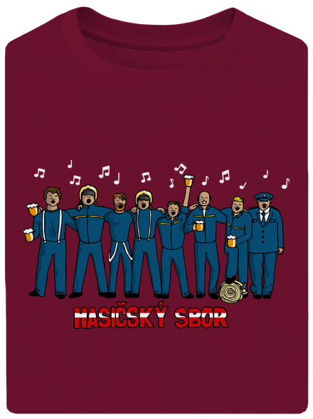 Hasičský sbor unisex tričko oversized Garnet