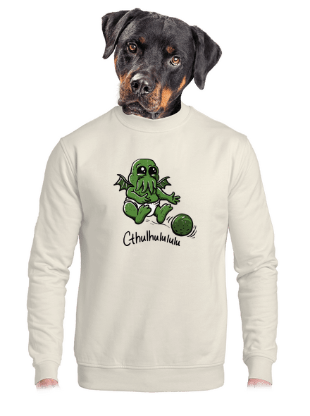 Cthulhululu unisex mikina bez kapuce Off White