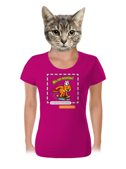 Vlastní AI obrázek dámské tričko Fuchsia Red