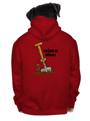 Občas si rýpnu pánská mikina na zip Red
