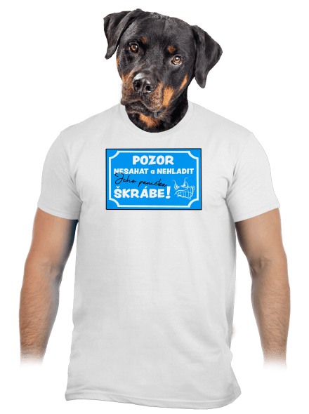 Pozor, nesahat pánské tričko White