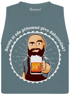 Pivo dobrovolně dámské tílko volné Heather Deep Teal