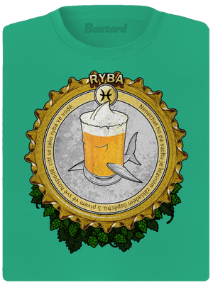 Pivní horoskop: Ryba dámské sportovní tričko Mint Mal