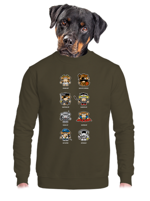 unisex mikina bez kapuce