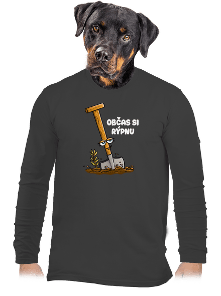 Občas si rýpnu pánské dlouhý rukáv Dark Grey