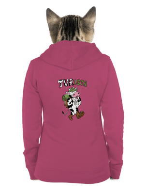 Tur na cestách dámská mikina na zip Magenta