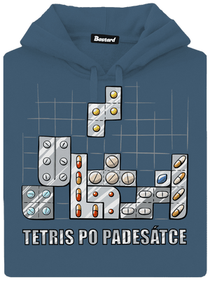 Tetris po padesátce  dámská mikina klokanka Denim