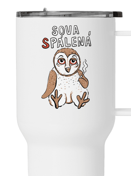 Sova Pálená termohrnek White