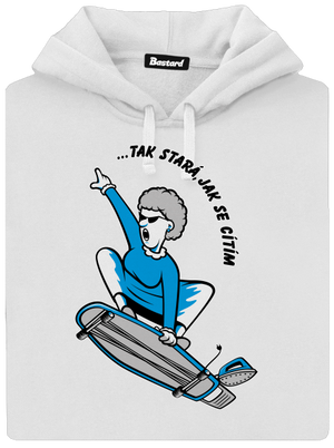 Starý, jak se cítím dámská mikina klokanka White