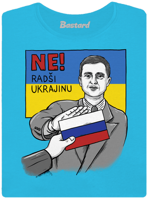 Ne! Radši Ukrajinu dámské tričko s lemem Blue Atol
