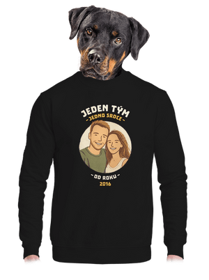 unisex mikina bez kapuce