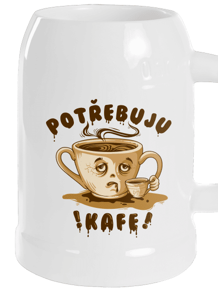 Potřebuju kafe půllitr White