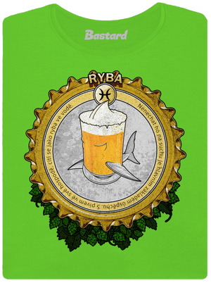 Pivní horoskop: Ryba dámské tričko Apple Green