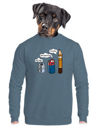 unisex mikina bez kapuce
