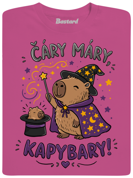Čáry máry kapybary dětské tričko Fuchsia