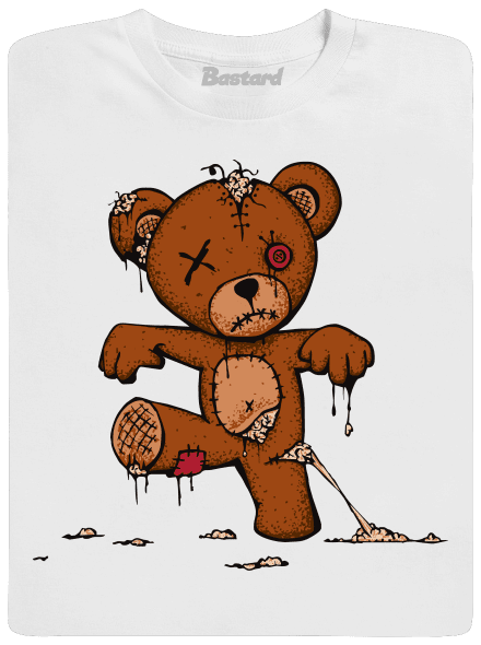 Zombie teddy pánské dlouhý rukáv White