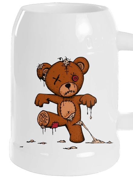 Zombie teddy půllitr White