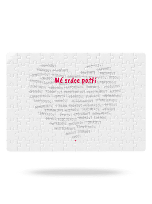 Mé srdce patří puzzle White