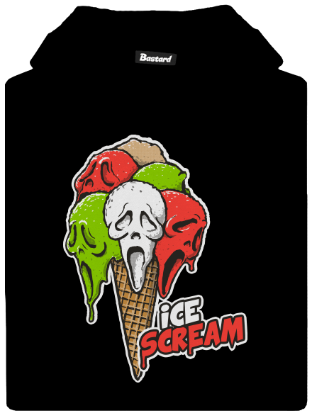 Ice Scream dětská mikina klokanka Black