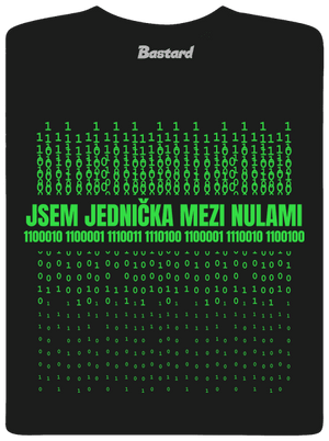 Jednička mezi nulami pánské tričko Black