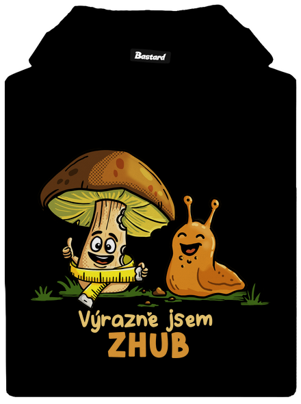 Jsem zhub pánská mikina klokanka Black