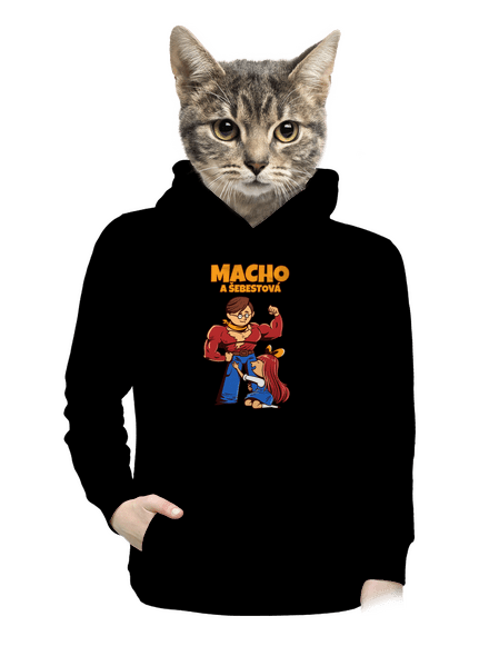 Macho a Šebestová dámská mikina klokanka Black