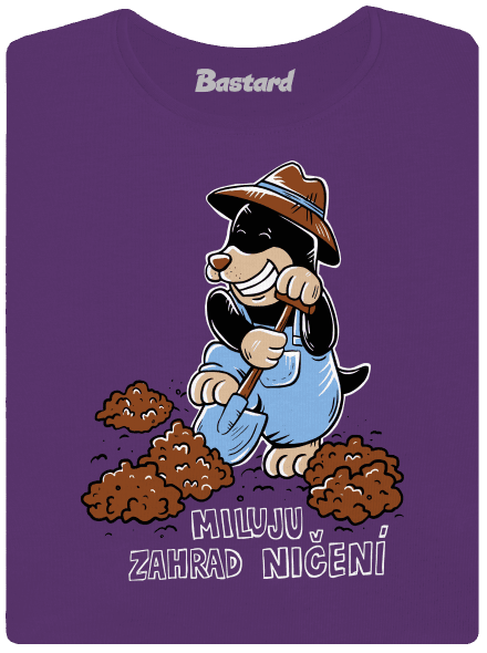 Krtek zahradník dámské tričko premium Purple