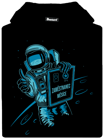 Zaměstnanec měsíce dětská mikina klokanka Black