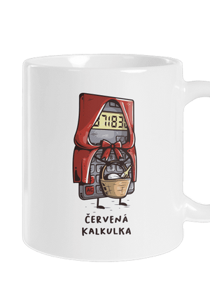 Červená kalkulka klasický hrnek White
