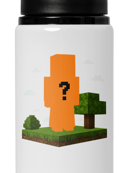 Minecraft z vlastní fotky lahev na vodu White