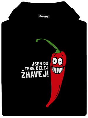 Spalující touha pánská mikina klokanka Black