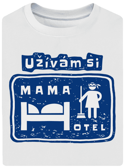 Mama Hotel unisex tričko oversized White