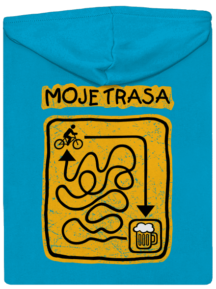 Moje trasa dámská mikina na zip Blue Atol