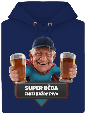 Super děda unisex mikina premium Navy