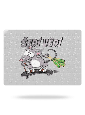 Šedí vědí - myšák puzzle White
