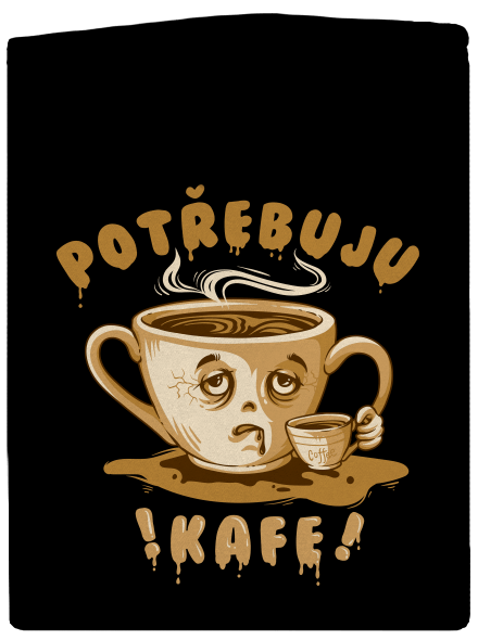 Potřebuju kafe dámská mikina na zip Black