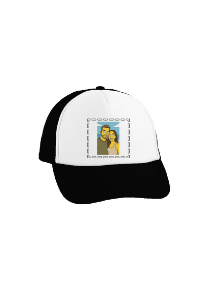 Simpsonovi z vlastní fotky kšiltovka truckerka Black cap