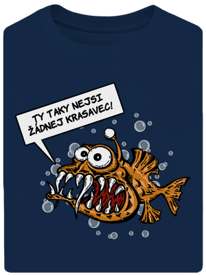 Mořský ďas unisex tričko oversized Midnight Blue