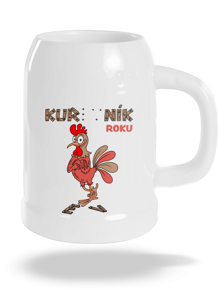 Kur(ev)ník roku půllitr White