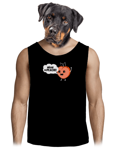 Mňam do peachi pánské tílko Black