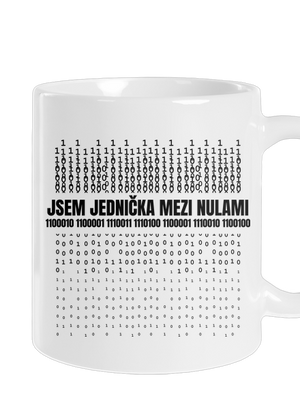 Jednička mezi nulami klasický hrnek White