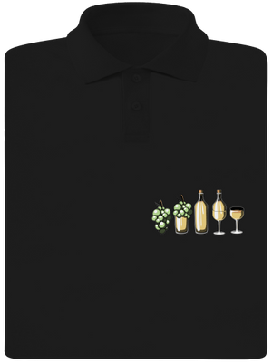 Evoluce bílého vína pánská polokošile Black