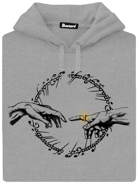 God of ring pánská mikina klokanka Light Melange