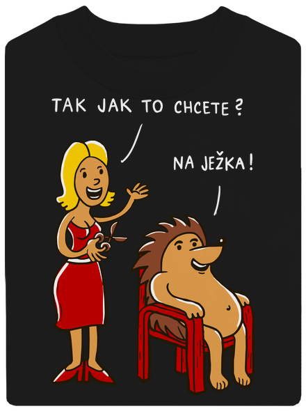 Na ježka unisex mikina bez kapuce Black