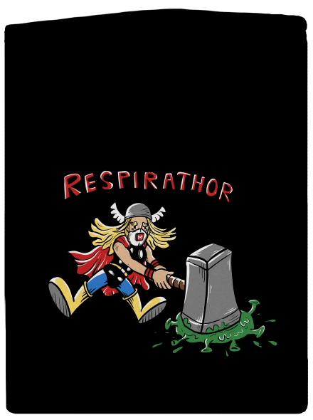 Respirathor pánská mikina na zip Black