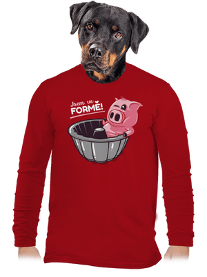 Ve formě pánské dlouhý rukáv Red