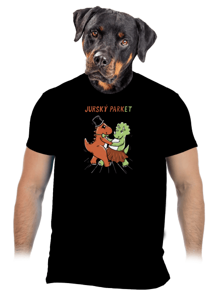 Jurský parket pánské tričko Black