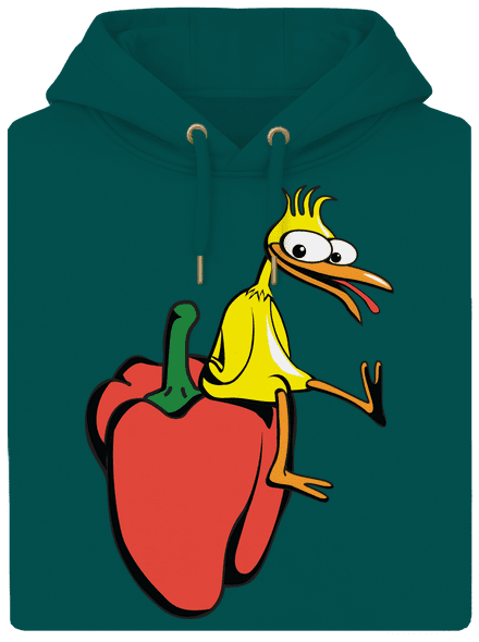 Kuře na paprice unisex mikina premium Emerald Green