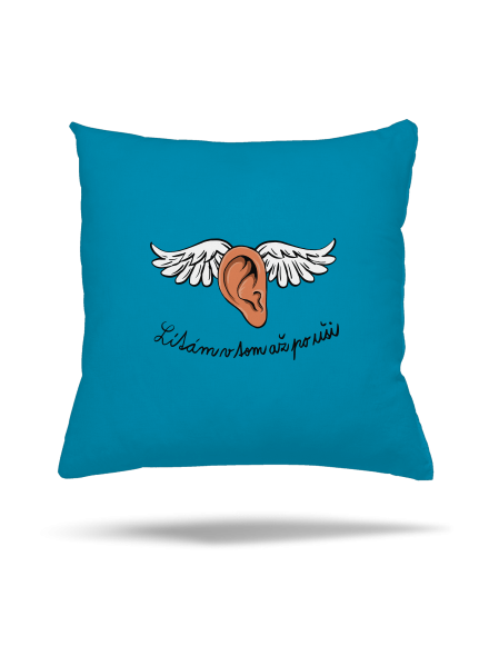 Až po uši polštář Blue Turquoise